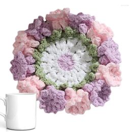 Table Mats Mug Pads Crocheting Cup Coasters Decorative Dining Knitted For Drinks Water Soup Bowls Coffee