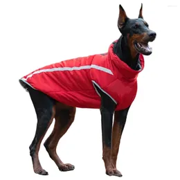 Dog Apparel Winter Thicken Warm Coat Reflective Fleece Waterproof Windproof Jacket For Medium Large Dogs Weimaraner Doberman German Shepherd