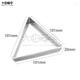 Baking Moulds 101x101x20mm Triangle Perforated Tart Ring 304 Stainless Steel Tartlet Mould Make Fruit Pie Egg