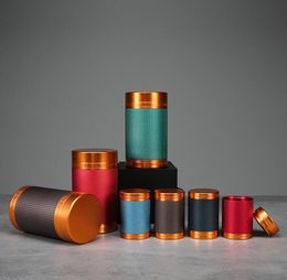 XXXXL Aluminium Alloy Tobacco Cans Jars Storage Box Case Tea Metal Jewellery Stash Smoking Tools 4 Colour 4.7*7.1CM 7.4*13cm