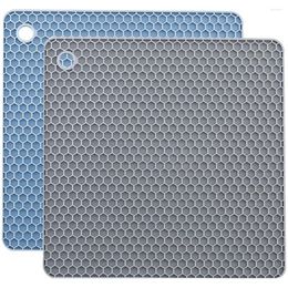 Table Mats Dining Decor Silicone Honeycomb Mat Along With Kitchen Countertop Cushions