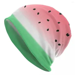 Berets Watermelon Ombre Stripes Warm Knitted Cap Hip Hop Bonnet Hat Autumn Winter Outdoor Beanies Hats For Unisex Adult