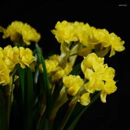 Decorative Flowers MBF Highly Recommend Daffodil Branch Artificial For Home Wedding Decoration Yellow Fake