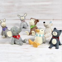 Decorative Figurines Tiny Animals For Desktop Decor Animal Figures Ornament Resin Miniature Shape Fairy Garden