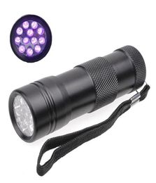 395400NM Ultra Violet UV Light Mini Portable 12 LED UV Flashlight Torch Scorpion Detector Finder Black light8641226