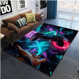 Pads 3d Gamer Rug Children's Room Carpet Anime Game Controller Door Mat Home Living Room Bedroom Floor Mat Bathroom Mat Tapis Cuisine