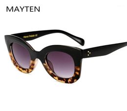 Sunglasses Classic Cat Eye Women Vintage Oversized Gradient Shades Female Luxury Designer UV400 Sunglass17243968