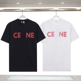 Short sleeve loose fashion brand summer Paris new lock letter round neck printed cotton couple T-shirt men and women the same S-XXL