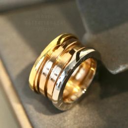 Band Rings Bu Spring Ring Gold Sier Us Size 5-12 Plated 18K Designer For Woman Man Couple Highest Counter Quality Classic Style Luxury Dhasf