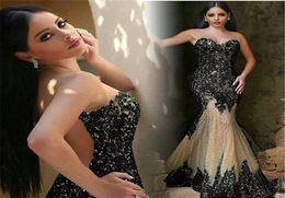 Sexy Mermaid Crystals Applique Evening Dresses Beading Luxurious Formal Dresses Long Mermaid Prom Dress vestidos de festa vestido 7625506