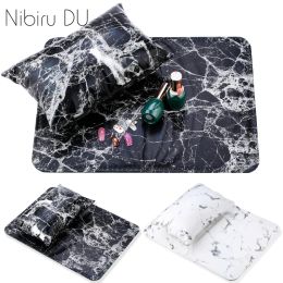 Pads Nail Art Mat Practic Cushion Pillow Artificial Leather Manicure Table Pad Set Foldable Arm Rest Pillow Nail Table Mat Manicure T