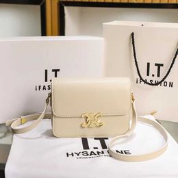 High end Designer bags for Celli women Diagonal Leather Black Gold Crossbody Bag Fashionable Beauty Shoulder Bag Tofu Bag Small Square Bag Womens Bag Original 1to1