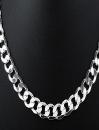 Fine 925 Sterling Silver Figaro Chain Necklace 6MM 16quot24inch Top Quality Fashion Women Men Jewelry XMAS 2019 New Arrival 6809583