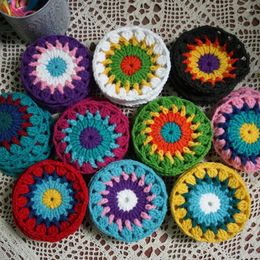 Table Mats Handmade Crochet Doilies Round Decor Doily Placemat Bags Clothing Decoration Accessories 11cm 20pcs/lot