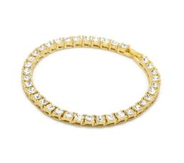 Noter Luxury Cubic Zirconia Tennis Bracelet Charms Gold Silver Colour Hip Hop Braclet For Mens Women Rock Jewellery Pulsera2140252