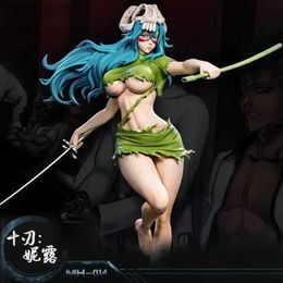 Action Toy Figures 24.5CM BLEACH Anime Figure Neliel Tu Oderschvank Kawaii Peripherals Beautiful Girl Statue Action Figure PVC Model Doll Gift Toys Y240415