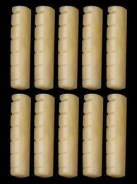 Cables 10x Guitar UNBLEACHED BONE Nut Acoustic Folk Saddle 45x6x9mm Luthier DIY Bridge Builder