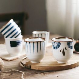 Cups Saucers Retro Ceramic Cup Single Japanese Hand-Painted Creative Household Simple Tea Teacup