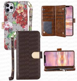 Luxurys Floral Letter Folio Wallet Cell Phone Cases For iPhone 14 Plus 14pro 13 13pro 12 Pro Max 12pro 11 11pro X Xs Xsmax Leather5572227