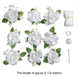 Decorative Flowers Wedding Car Hood Decorations Artificial Elegant European-style Flower Set Easy For Any