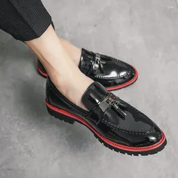 Dress Shoes Men's Leather Spring 2024 Business Formal Wear Stylish Black Soft Bottom Breathable Casual Youth