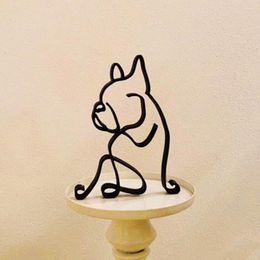 Decorative Figurines Animal Minimalist Art Sculpture Metal Figurine Handmade Craft Office Home Desktop Decoration Ornament Personalised Gift