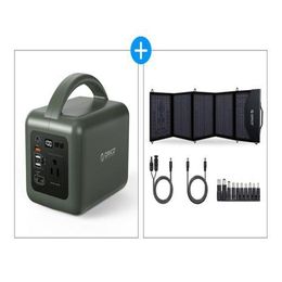 Portable Power Stations 150W Peak Station With Solar Panel Included 40000Mah Generator Dual 110V/120W Pure Sine Wave Ac Outlet Backup Dhtpa