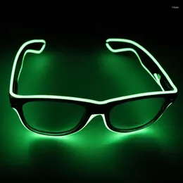 Party Decoration 1PC Flashing EL Wire Led Glasses Luminous Decorative Lighting Classic Novelty Gift Bright Light Up SunGlasses