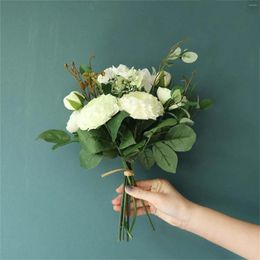 Decorative Flowers Sunflower Arrangements Artificial Flower Wind Plant Wall Wedding Decoration Camellia Elegant