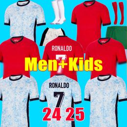 Maglie da calcio del Portogallo Ronaldo Bruno Fernandes Diogo J. Portugo Uruguay Joao Felix 24 25 Football Pre Match Speciale Bernardo Doha Away Kids Suica Shirt