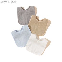 Bibs Burp Cloths 4 pieces of baby girl boy feeding bib earth colored waterproof towel childrens Bandanas Burp clothing Y240415Y240417Y6IH