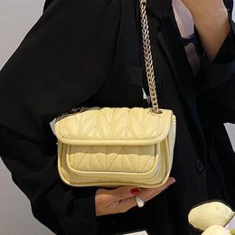 Shoulder Bags Summer Fashion Chain Small Bag For Women 2024 Luxury Designer Single Crossbody Elegant Female Square Handbags