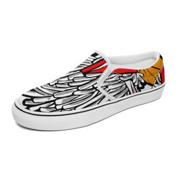 Customised Slip On Casual Shoes Men Women Classic Canvas Sneaker Black White Grey Aqua Fire Red Mens Trainers Outdoor Shoe GAI