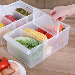 Storage Bottles Kitchen Refrigerator Organizer Box Plastic Food Egg Container Adjustable Drawner Vegetable Fruit Fresh-keeping Rack