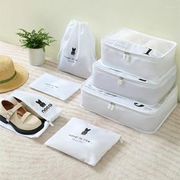 Storage Bags 7Pcs/set Travel Organiser Portable Suitcases Bag Home Luggage Clothes Shoes