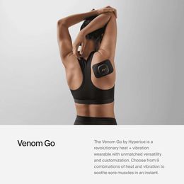 Hyperice Venom Go - Portable Advanced Heat and Vibration Therapy Wearable Device for Pain Relief and Recovery - FSA and HSA Eligible