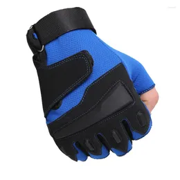 Cycling Gloves Men Women Outdoor Sport Half Finger Bicycle Non-Slip Mitten Gym Tactical Fight Fitness Rubber Pad Wristband Glove N27