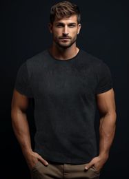 2024 Men's Short sleeved Summer Fitness T-shirt Solid Color T-shirt Designer T-shirt Men's Luxury Brand Short sleeved Street Dance Top Shorts Casual Wear DDTXA1