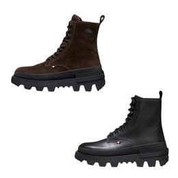 Round Toe Mens Designer Shoes Warm Out Of Office Sneaker Boots Easy On And Off Ancien Retro Luxury Shoes Chunky Block Heel Boots Breathable