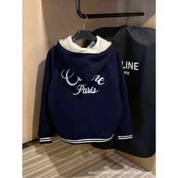 Autumn Winter Ce Cool Student Senior High Grade Embroidered Hooded Baseball Jersey