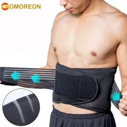 Safety 1Pcs Sport Waist Support Adjustable Back Brace Lumbar Support Belt with Breathable Dual Straps Gym Lower Back Pain Relief Unisex