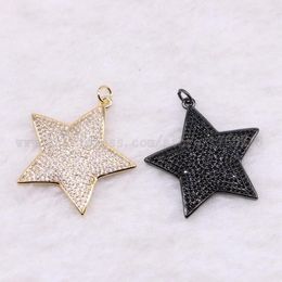 Pendant Necklaces 5 Pieces Star Charm Wholesale Jewelry Necklace Pendants Micro Paved Mix Color Custom Beads 3521
