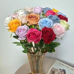 Decorative Flowers 10PCS/Lot High Quility Silk Rose Artificial Valentine's Gifts For Girl Home Wedding Decoration Accessories Eternal Flower