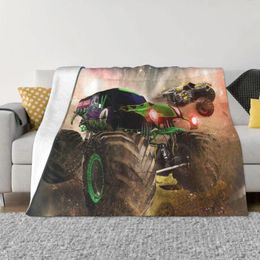 Blankets Monster Jam Thrill Game Coral Fleece Plush Winter Truck Soft Throw Blanket For Sofa Travel Bedspreads