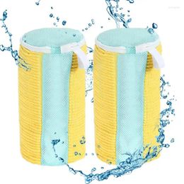 Laundry Bags 2pcs Shoe Washing Bag Dirty Basket Travel Shoes Organiser Breathable Chenille Cleaning For Bras Socks