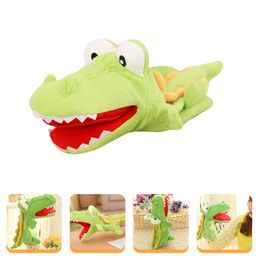 Cartoon Hand Puppet PP Cotton Alligator Hand Puppet Stuffed Animal Toy 240328