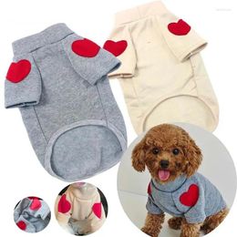 Dog Apparel Winter Warm Pet Clothes Love Sweater Cat For Taddy Puppy Medium Teddy Yorkshire Thickened Hoodies