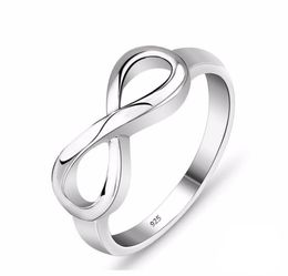 Fashion Silver color Infinity Ring Eternity Ring Charms Friend Gift Endless Love Symbol Fashion Rings For Women jewelry5048264