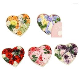 Decorative Flowers Soap Flower Scented Rose Floral Gift Set Luxury Artificial For Valentine's Day Mother's Wedding M6CE