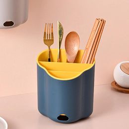 Kitchen Storage Cutlery Drain Rack Spoon Fork Chopstick Organiser Tableware Drainboard Drainer Holder Double Layer Tool